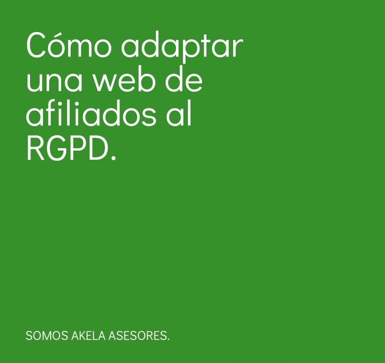Cómo adaptar una web de afiliados al RGPD